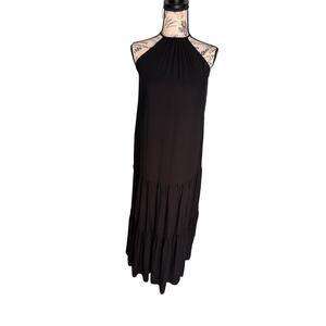 NWT YFB‎ Young Fabulous & Broke black tiered maxi dress